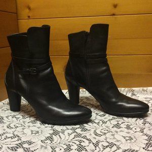 ECCO Black Leather Boots Women's Size 10 US 42 EUR